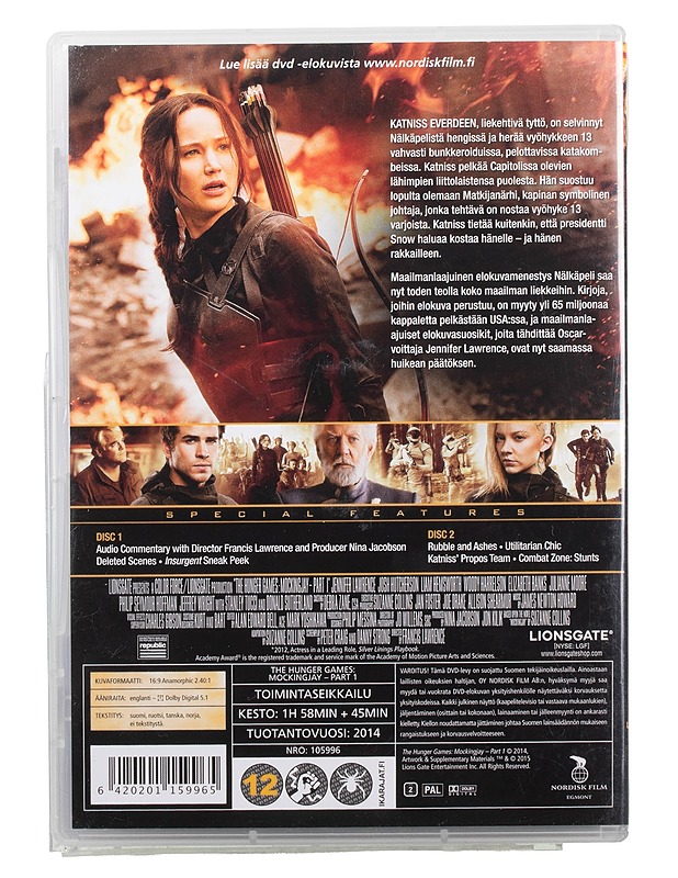 Nälkäpeli: Matkijanärhi osa 1 - DVD - DVD-elokuvat - 10105465950 - 1