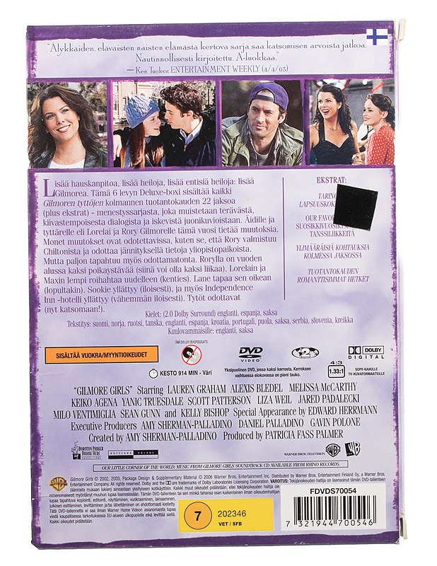 Gilmoren Tytöt: Kolmas tuotantokausi - DVD - DVD-elokuvat - 10105466134 - 1