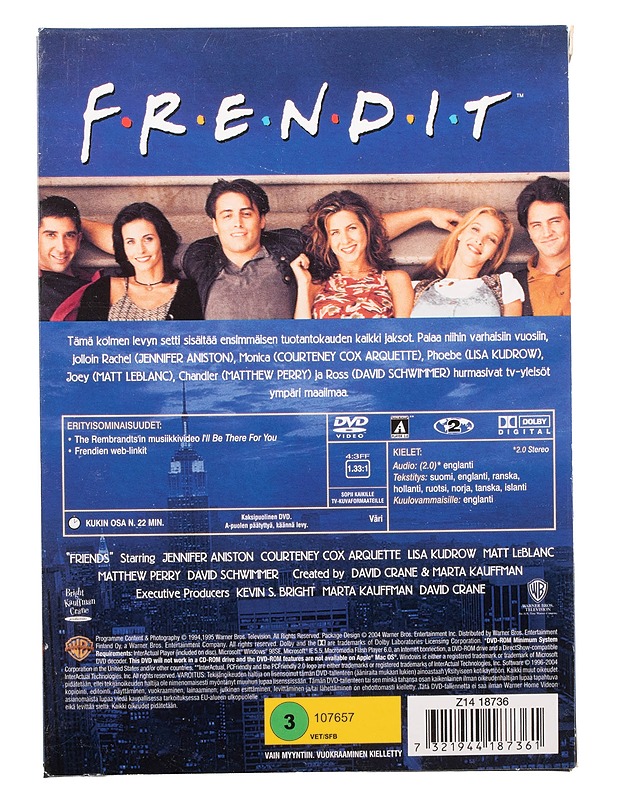 Frendit: Ensimmäinen tuotantokausi - DVD - DVD-elokuvat - 10105466155 - 1