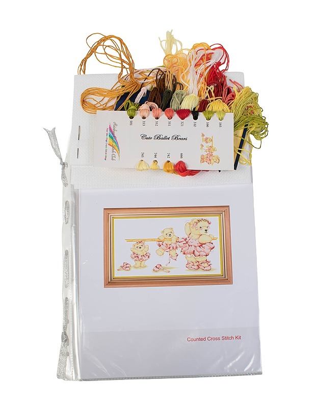 Kirjontatyö, Cute Ballet Bears - Käsityö - 10105466242 - 0