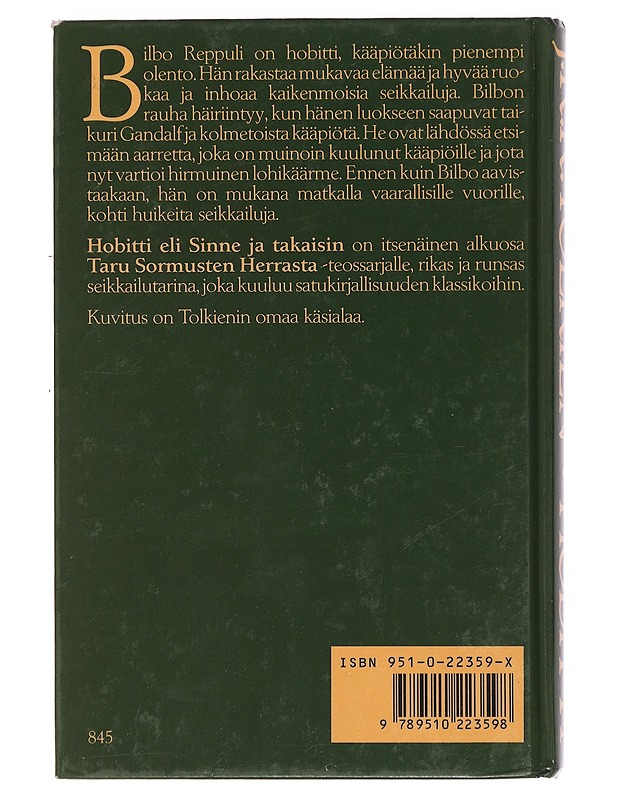 Hobitti eli sinne ja takaisin - Tolkien, J. R. R. - Fantasia- ja scifi - 10105466338 - 1