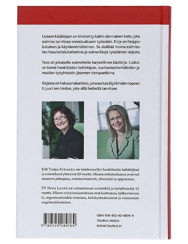 Käsikirja ammattimaiseen esimiestyöhön - Surakka, Tarja - Tietokirjat ja oppaat - 10105466607 - 1