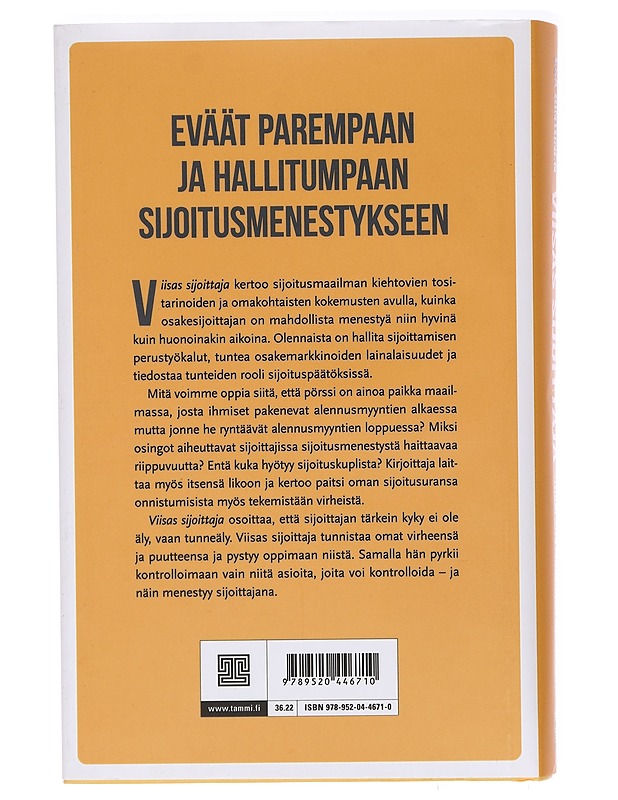 Viisas sijoittaja : tunne itsesi ja osakemarkkinat - Juntunen, Esa - Tietokirjat ja oppaat - 10105466626 - 1