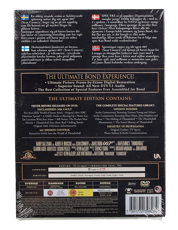 007 Thunderball - DVD - DVD-elokuvat - 10105466632 - 1