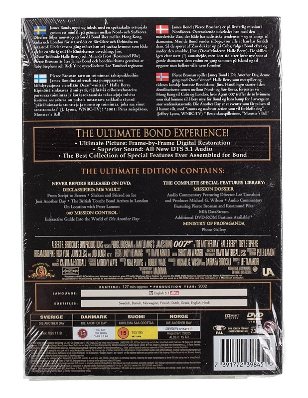 007 Die Another Day - DVD - DVD-elokuvat - 10105466636 - 1