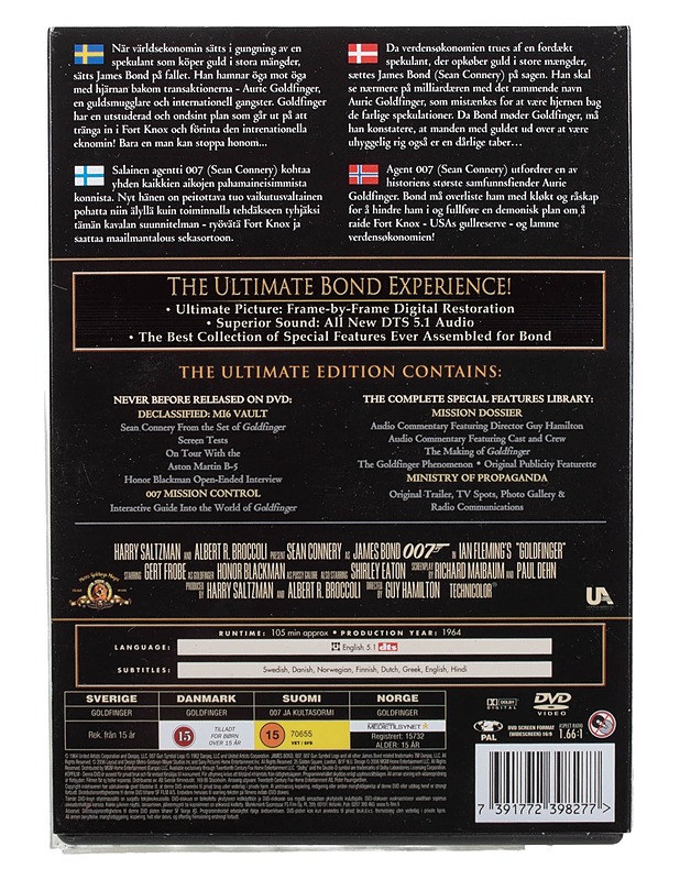 007 Goldfinger - DVD - DVD-elokuvat - 10105466641 - 1