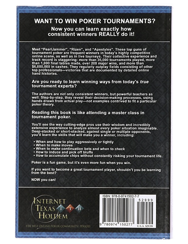 Winning Poker Tournaments One Hand at a Time : Volume I - Lynch, Eric - Tietokirjat ja oppaat - 10105466663 - 1