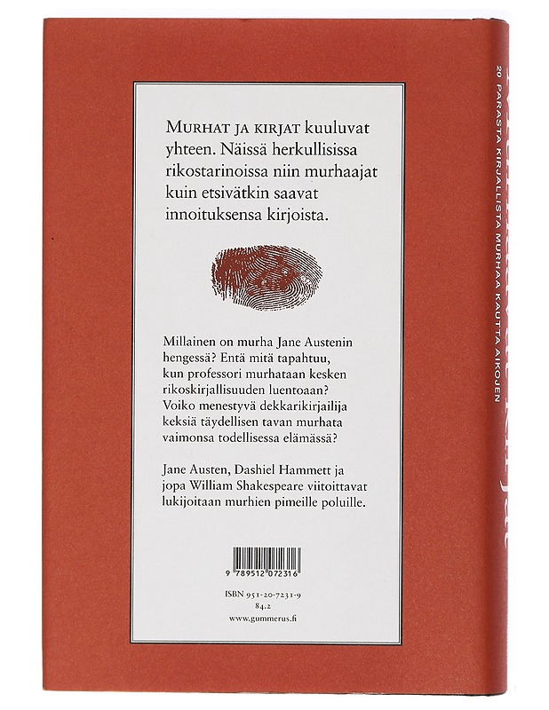 Murhaavat kirjat : 20 parasta kirjallista murhaa kautta aikojen - Manson, Cynthia - Romaanit ja novellit - 10105466697 - 1
