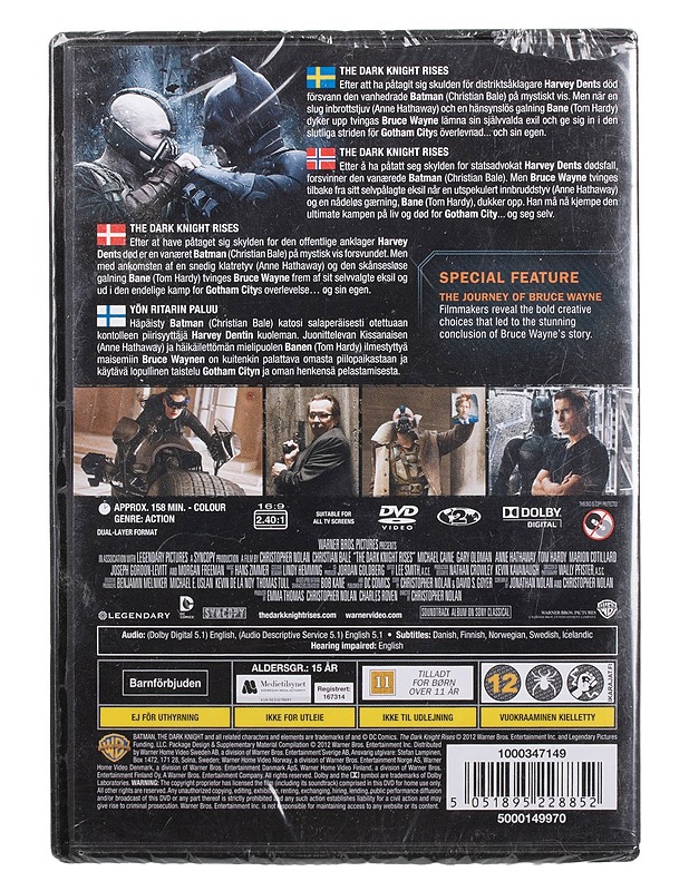 The Dark Knight Rises - DVD - DVD-elokuvat - 10105466714 - 1