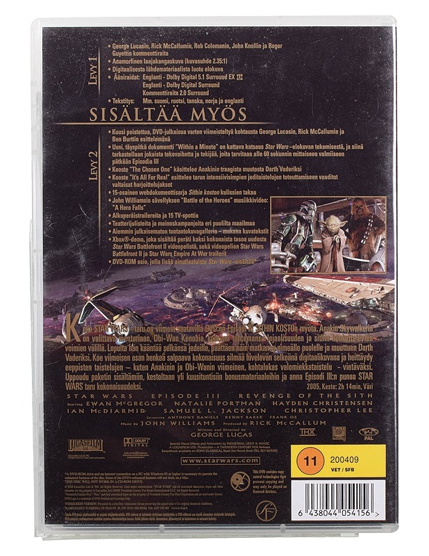 Star Wars Episode 3: Sithin Kosto -DVD - DVD-elokuvat - 10105466716 - 1