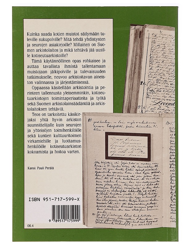 Koti- ja kotiseutuarkiston opas - Onnela, Samuli - Historiakirjat - 10105466846 - 1