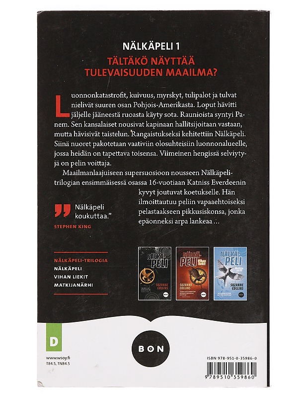 Nälkäpeli 1-3 - Suzanne Collins - Jännitys ja dekkarit - 10105466898 - 1