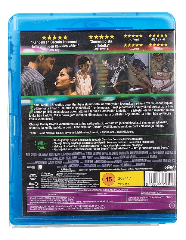 Slummien miljonääri - Blu-Ray - Blu-ray-levyt - 10105466917 - 1