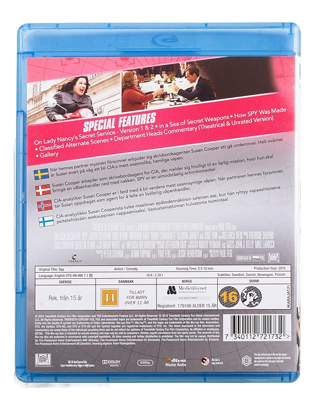 Spy - Blu-Ray - Blu-ray-levyt - 10105466934 - 1