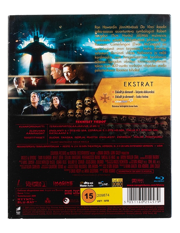 Enkelit Ja Demonit - Blu-Ray - DVD-elokuvat - 10105466937 - 1