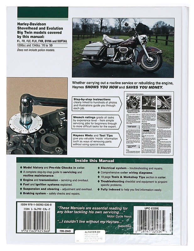 Harley-Davidson big twins : service and repair manual - Choate, Curt - Tietokirjat ja oppaat - 10105467015 - 1