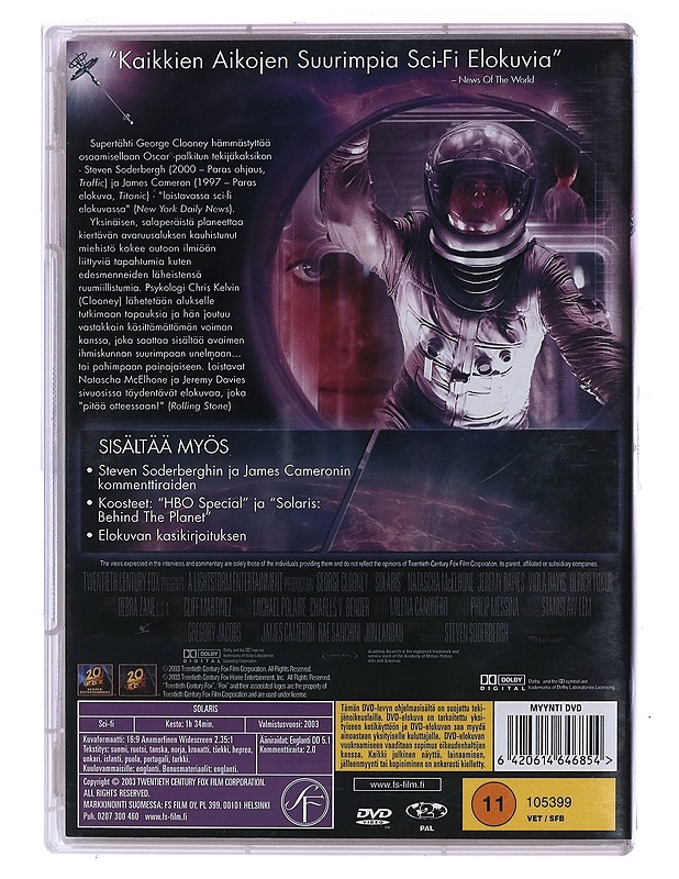 Solaris - DVD - DVD-elokuvat - 10105467059 - 1