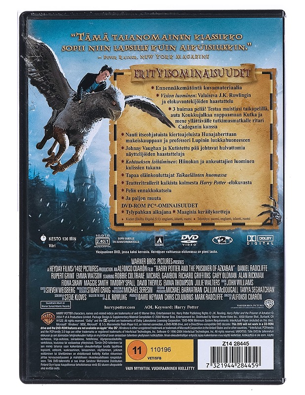 Harry Potter ja azkabanin vanki - DVD - DVD-elokuvat - 10105467087 - 1