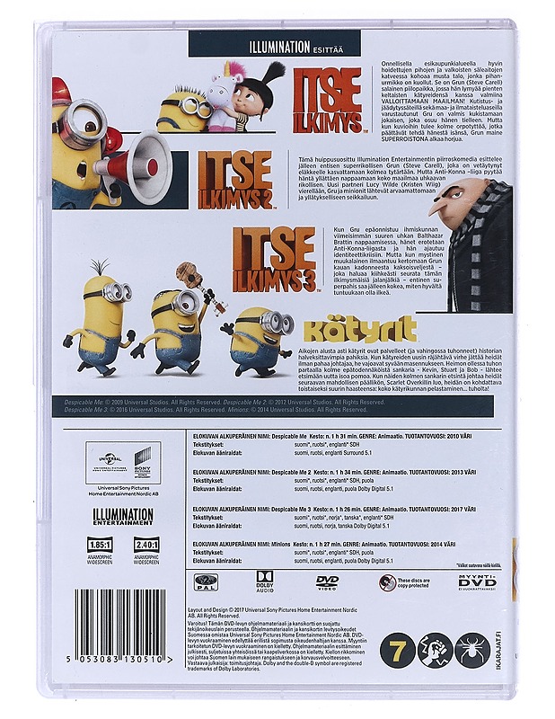 Illumination 4 elokuvan kokoelma - DVD - DVD-elokuvat - 10105467093 - 1