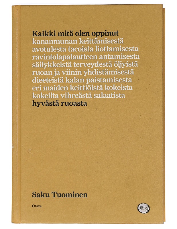 Kaikki mitä olen oppinut hyvästä ruoasta - Tuominen, Saku - Ruokakirjat - 10105467167 - 0