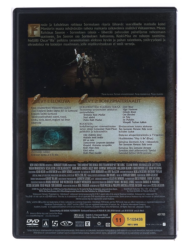 Taru Sormusten Herrasta: Sormuksen Ritarit - DVD - DVD-elokuvat - 10105467209 - 1