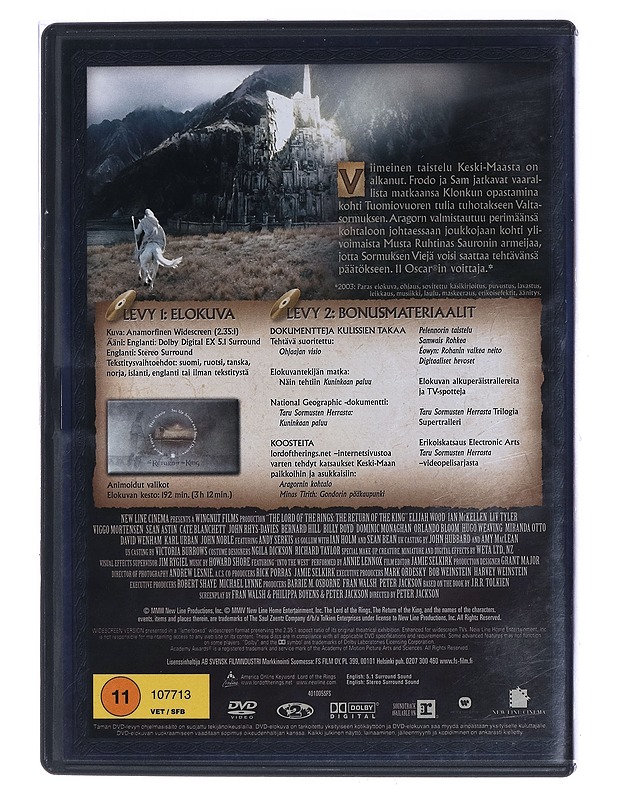Taru Sormusten Herrasta: Kuninkaan Paluu - DVD - DVD-elokuvat - 10105467213 - 1