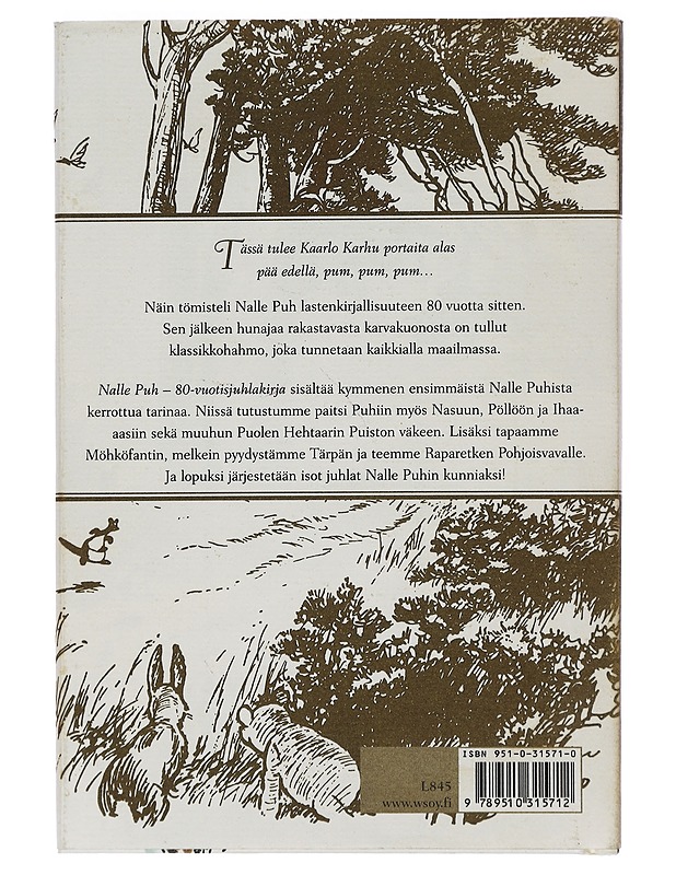 Nalle Puh : 80-vuotisjuhlakirja - Milne, A. A. - Lastenkirjat - 10105467240 - 1