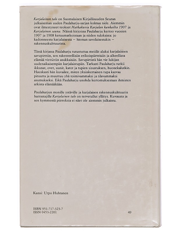 Karjalainen talo - Samuli Paulaharju - Romaanit ja novellit - 10105467280 - 1