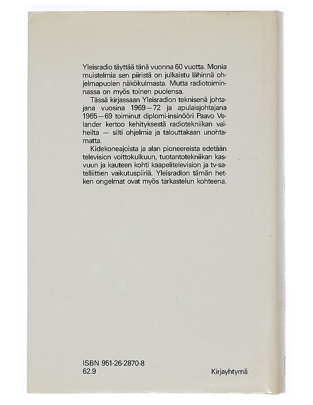 Kidekoneesta väritelevisioon - Paavo Velander - Historiakirjat - 10105467302 - 1