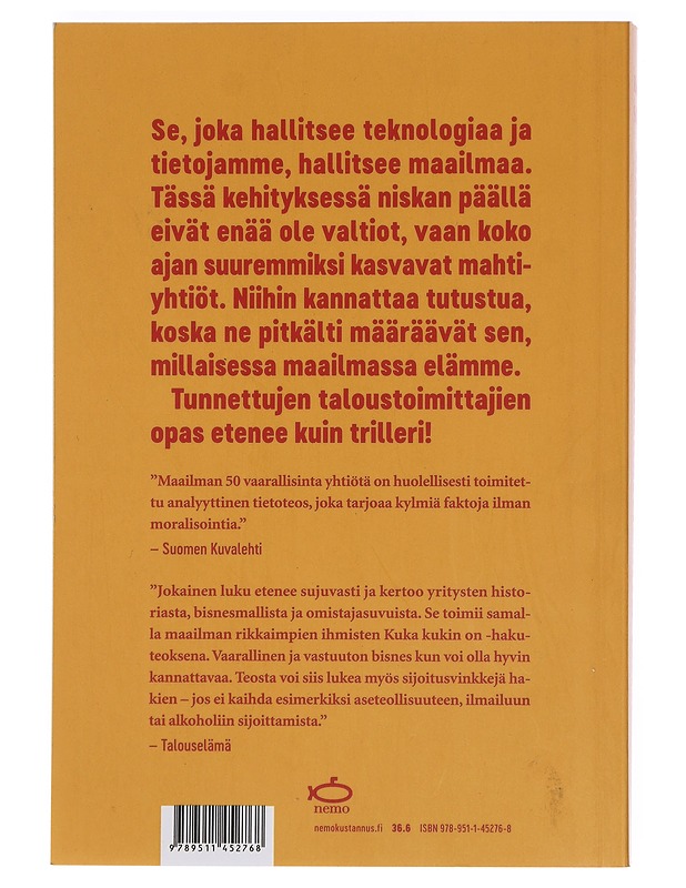 Maailman 50 vaarallisinta yhtiötä - Raeste, Juha-Pekka - Tietokirjat - 10105467428 - 1