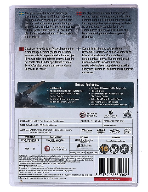 LOST: Ensimmäinen tuotantokausi - DVD - DVD-elokuvat - 10105467523 - 1