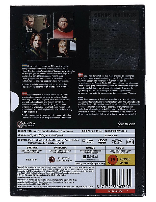 LOST: Kuudes tuotantokausi - The Final Season - DVD - DVD-elokuvat - 10105467538 - 1