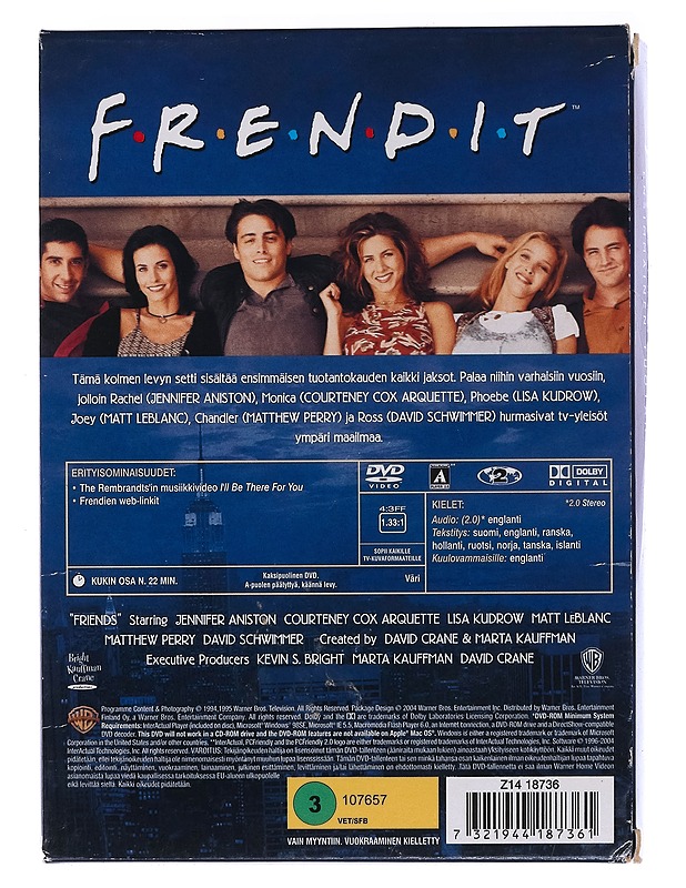 Frendit: Ensimmäinen tuotantokausi - DVD - DVD-elokuvat - 10105467540 - 1