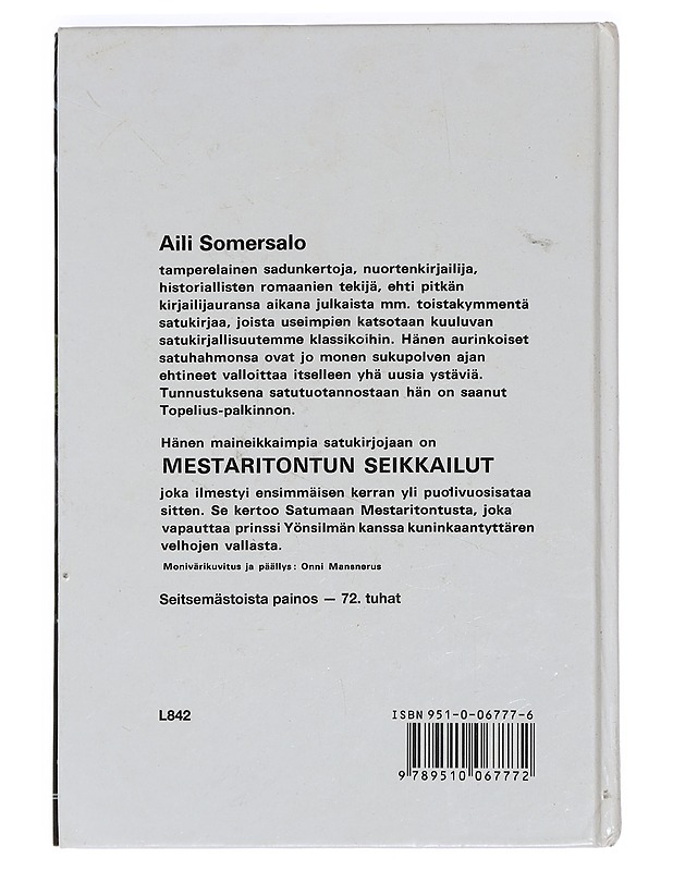 Mestaritontun seikkailut - Somersalo, Aili - Lastenkirjat - 10105467668 - 1