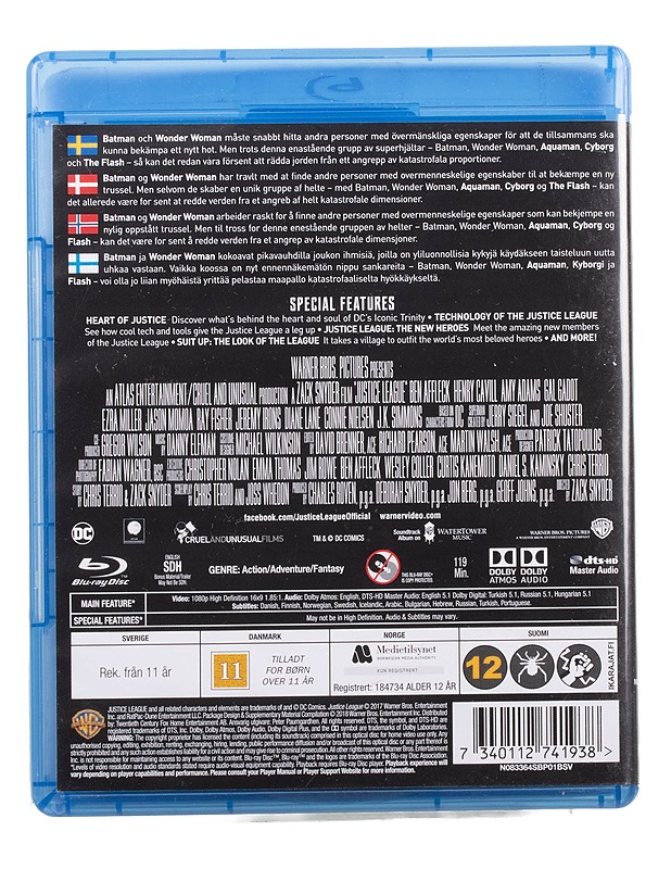 Justice League - Blu-Ray - Blu-ray-levyt - 10105467674 - 1