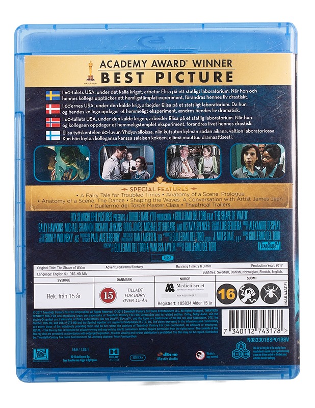 The Shape Of Water - Blu-Ray - Blu-ray-levyt - 10105467730 - 1