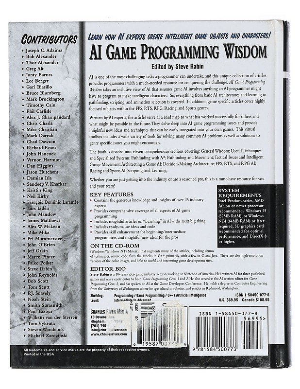 AI Game Programming Wisdom - Steve Rabin - Tietokirjat ja oppaat - 10105467731 - 1