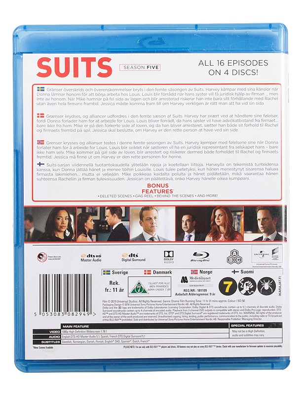 Suits: 5. Kausi - Blu-Ray - Blu-ray-levyt - 10105467738 - 1