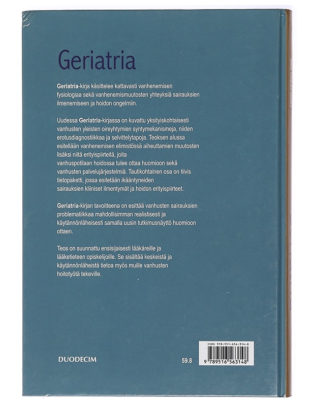 Geriatria - Tilvis, Reijo - Tietokirjat ja oppaat - 10105467745 - 1
