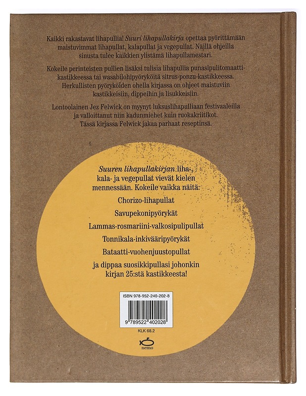 Suuri lihapullakirja - Felwick, Jez - Ruokakirjat - 10105467826 - 1