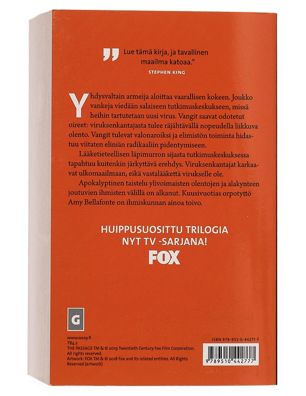 Ensimmäinen siirtokunta - Cronin, Justin - Fantasia- ja scifi - 10105467878 - 1