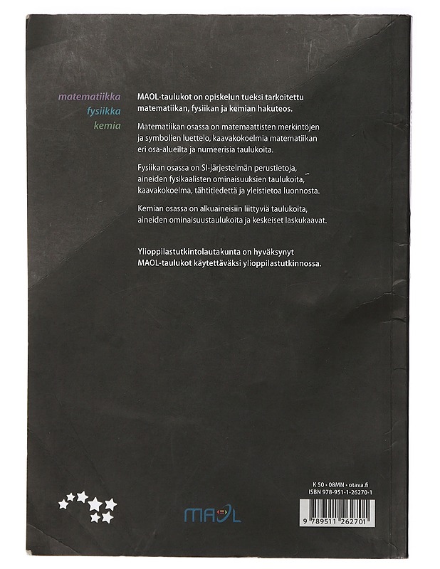 MAOL-taulukot : matematiikka, fysiikka, kemia - Kairinen, Kirsi - Tietokirjat ja oppaat - 10105467916 - 1