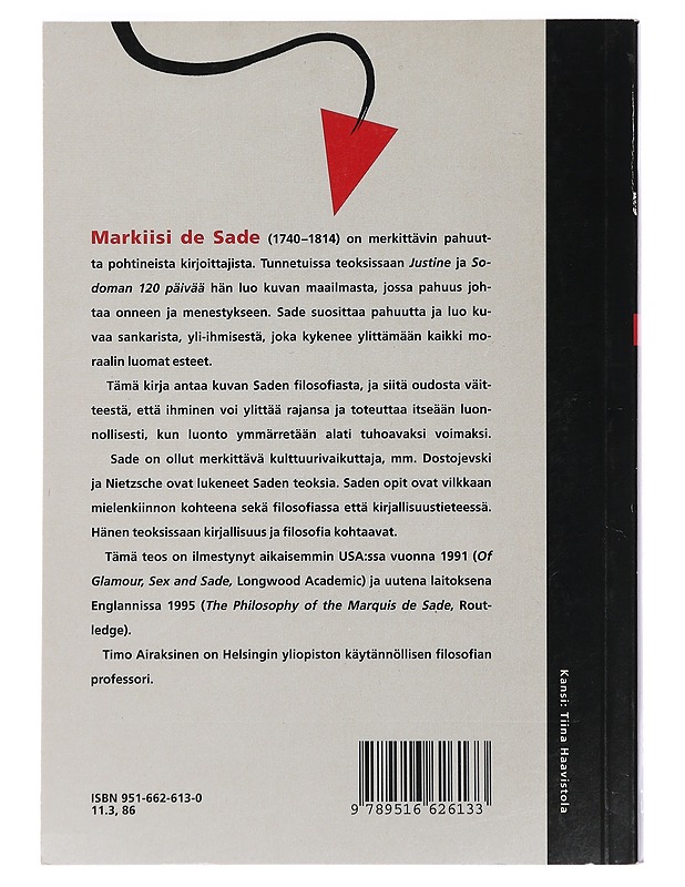Markiisi de Saden filosofia - Airaksinen, Timo - Tietokirjat ja oppaat - 10105467923 - 1