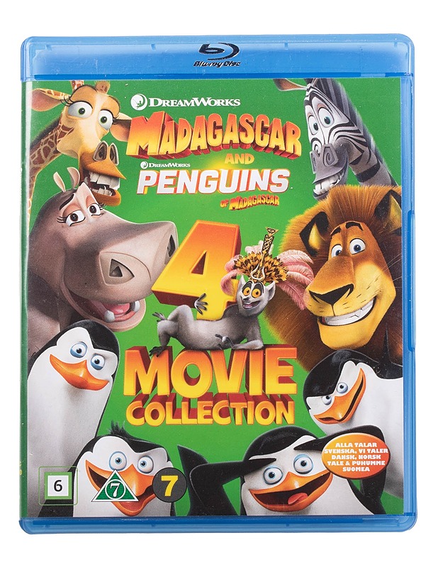 Madagascar And Penguins Of Madagascar: 4 Movie Collection - Blu-Ray - Blu-ray-levyt - 10105467940 - 0