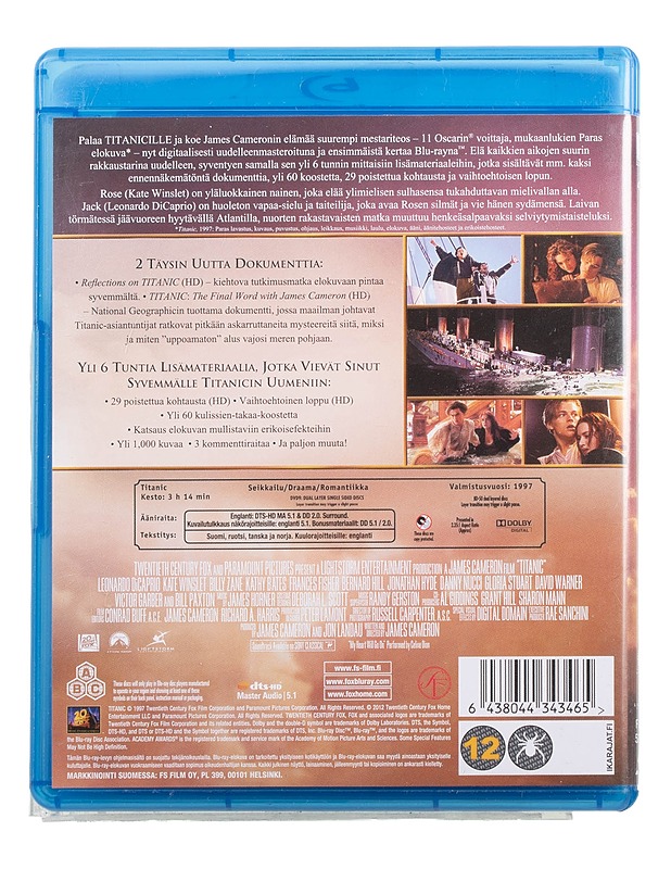 Titanic - Blu-Ray - Blu-ray-levyt - 10105467985 - 1