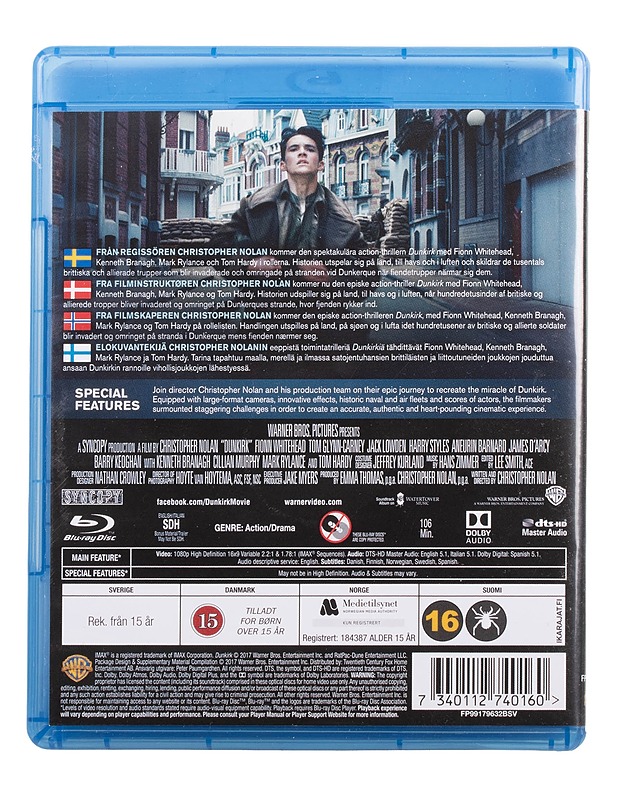 Dunkirk - Blu-Ray - Blu-ray-levyt - 10105468027 - 1