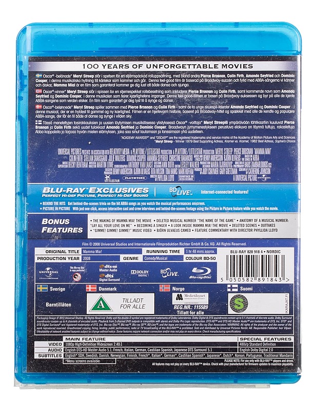 Mamma Mia! - Blu-Ray - Blu-ray-levyt - 10105468040 - 1