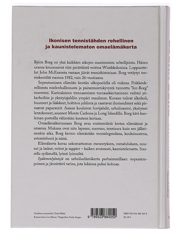 Sydämenlyöntejä : omaelämäkerta - Borg, Björn - Elämäkerrat ja muistelmat - 10105468119 - 1