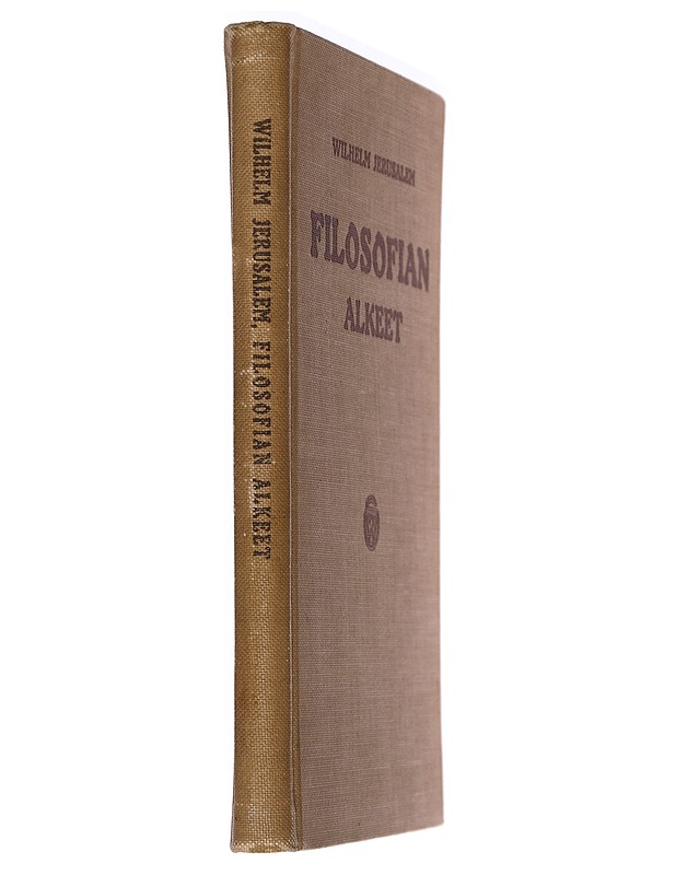 Filosofian alkeet - Wilhelm Jerusalem - Historiakirjat - 10105468195 - 1