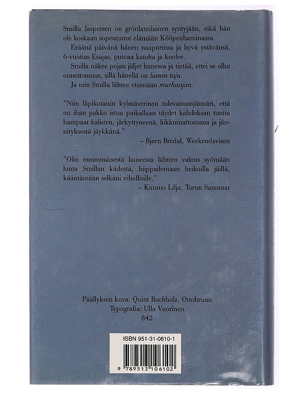 Lumen taju - Høeg, Peter - Romaanit ja novellit - 10105468253 - 1